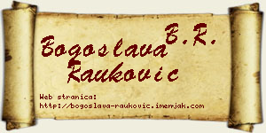 Bogoslava Rauković vizit kartica
